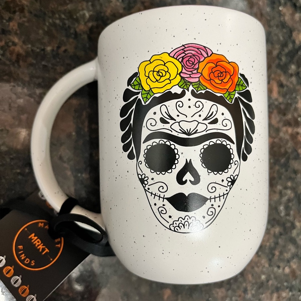 NWT MRKT Finds Frida Sugar Skull Halloween Mug